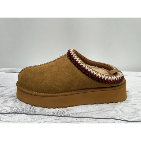 Steve Madden Womens Selena Brown Cow Suede Slip On Platform Slippers Mule Sz 12M - Picture 4 of 13